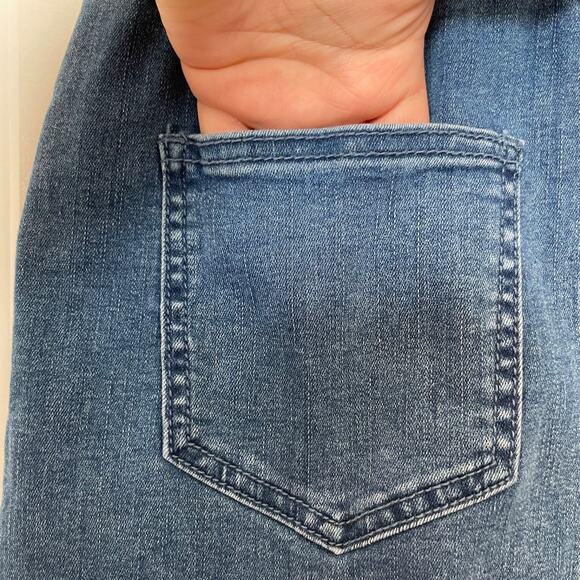 Denim Blvd Paper Bag
 Skirt Small Pockets Paper Bag Waist Mini Stretch Vacation - Picture 5 of 10